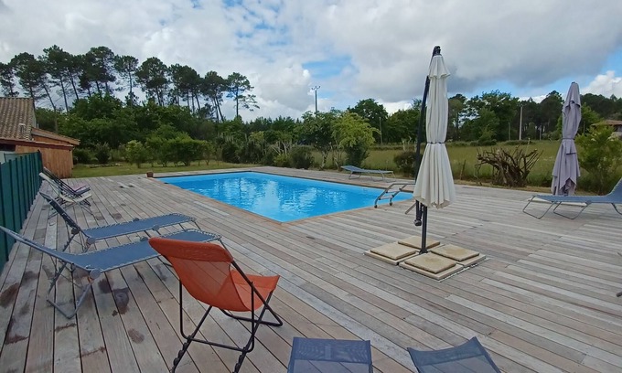 Prechac Casa | Gran propiedad, piscina, tenis, tenis de mesa, cerca de los castillos de la cuenca del océano Sauternais-Arcachon