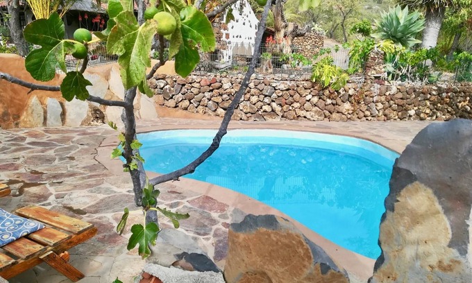 Puntagorda Cabaña | Encantadora Casa Francisco con piscina privada y vistas al Atlántico