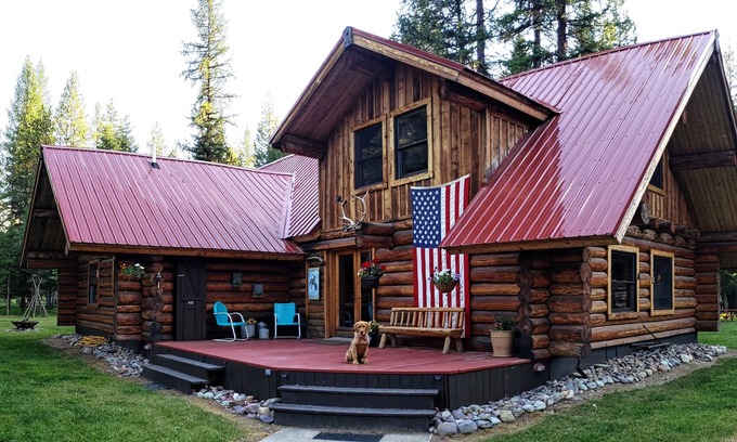 Bigfork Cabina | Tranquilo Montana Cabañas en 10 acres