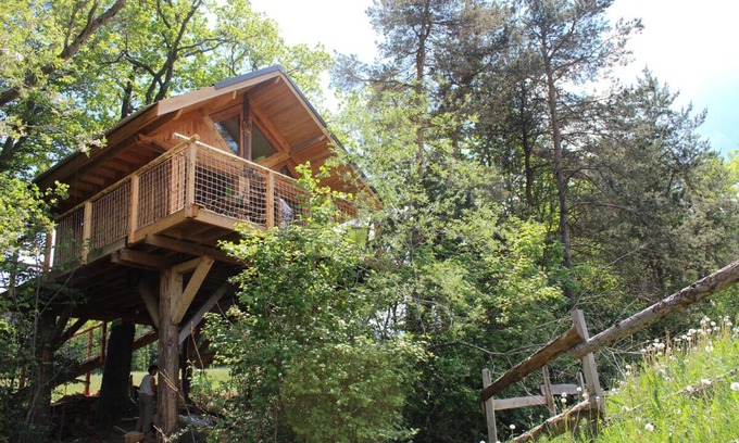 Saint-Paul-les-Monestier Cabina | Casa del árbol-Baño Privado-Vista a la Montana-La Cabane des Cerfs