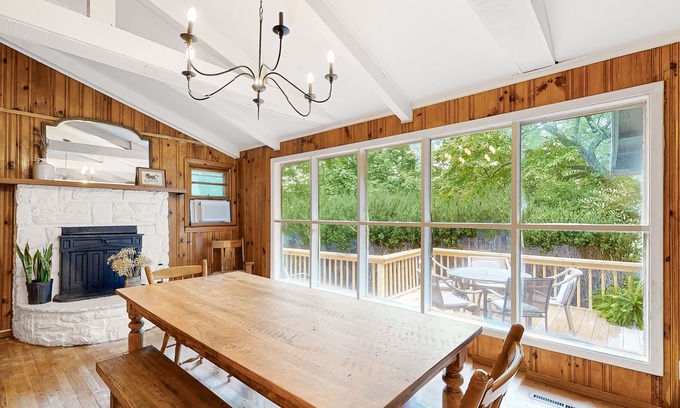 Boone Casa | Tree-lined house in Boone with old-school charm & game room