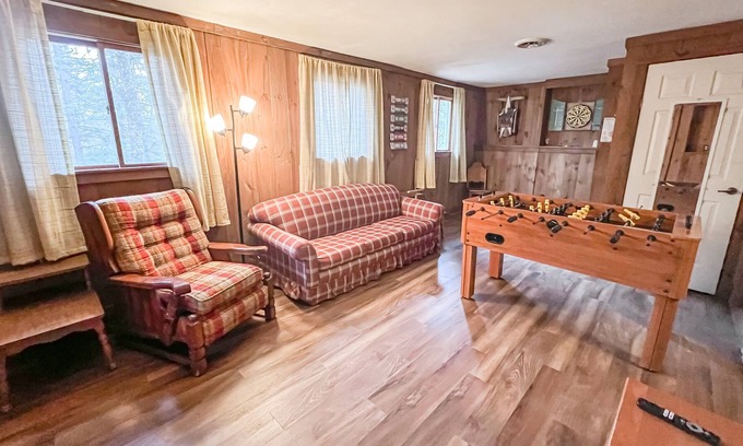Wardsboro Casa | Tree-surrounded home with wood stove, spacious deck, gas grill - close to trails