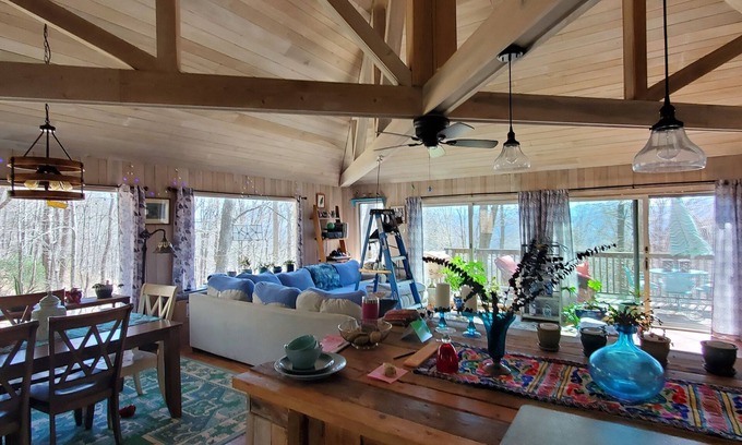 Burnsville Casa | "Treehouse Cathedral" in Blue Ridge Mountains, NC
