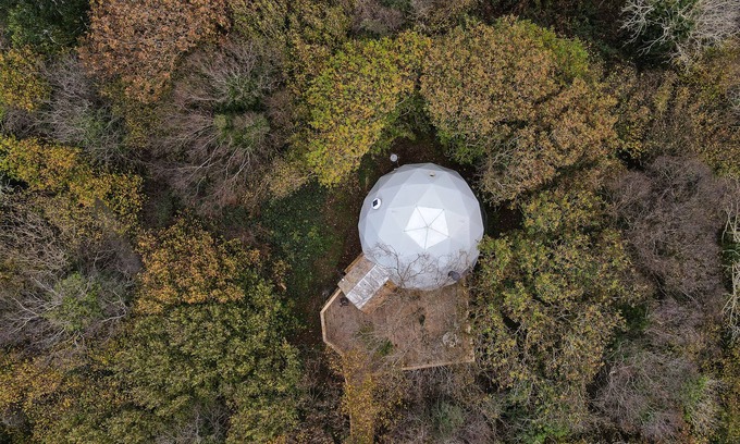 Clifden Cabina | Casa del árbol-Lujoso-Baño con ducha-Vista al bosque-Treehouse Dome