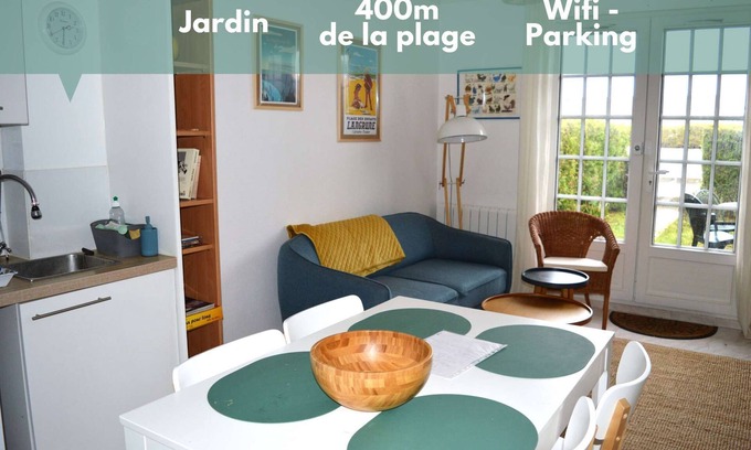Courseulles-sur-Mer Casa | Triplex with garden - wifi - 400m from the beach