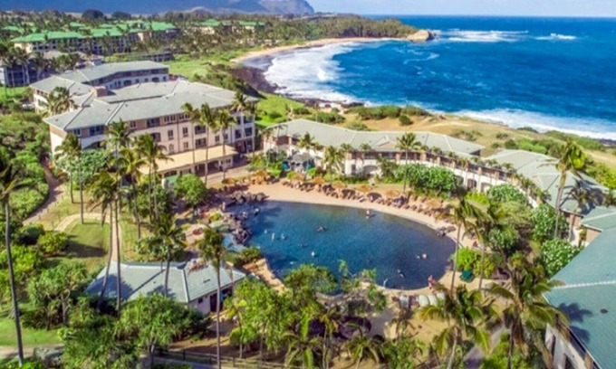 Poipu Complejo | Tropical 2BR Partial Ocean View Villa at The Point at Poipu