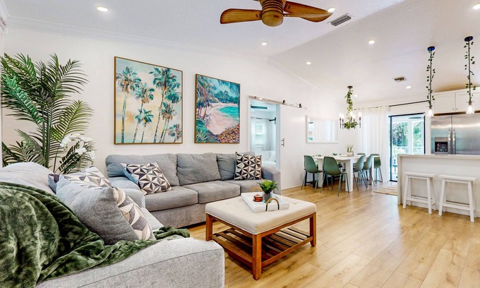 Hunt Club Casa | Tropical retreat with playground, pool, alfresco dining, bar, games, & streaming