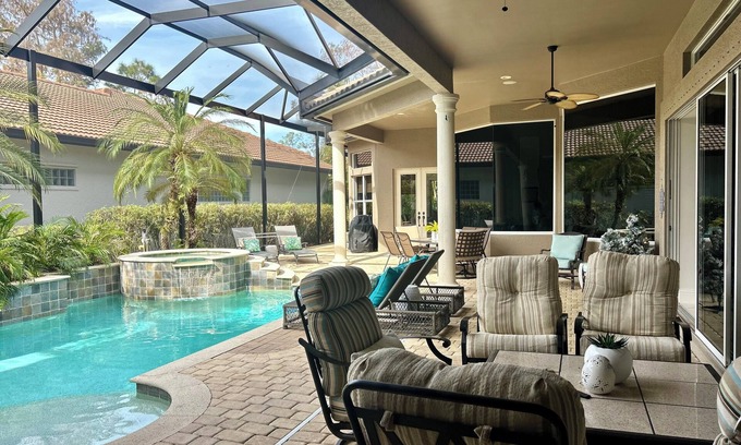 Longshore Lake Casa | Golfers Retreat - pet friendly 3 bedroom 3 bath home with pool and hot tub.