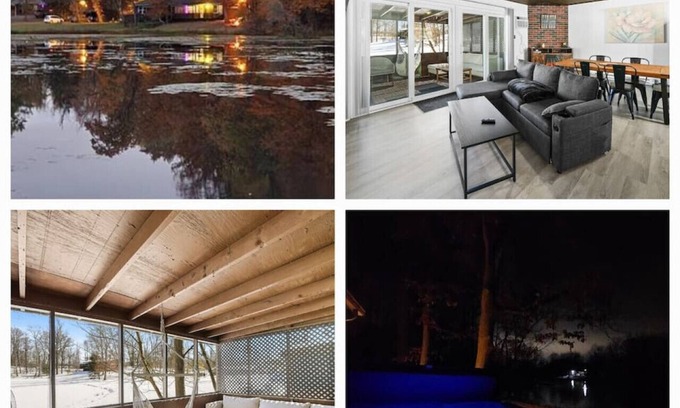 Streetsboro Cabina | Turkey Trot At Heron Hill Retreat Hot Tub On Lake!