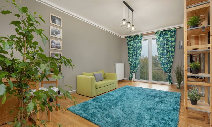 Bialoleka Apartamento | Turquoise Blue Apartment by Renters