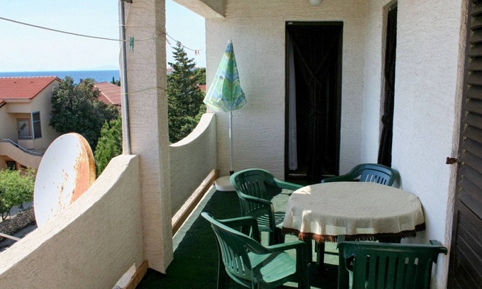 Mandre Apartamento | Apartamento para dos personas con terraza y vista al mar Mandre, Pag (A-3084-c)