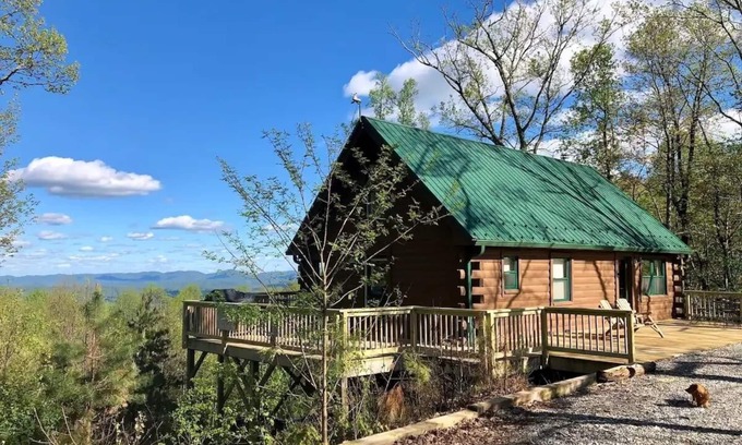 Purlear Casa | Two Bucks Cabin en Buck Mountain, Carolina del Norte (¡Dos vistas!)