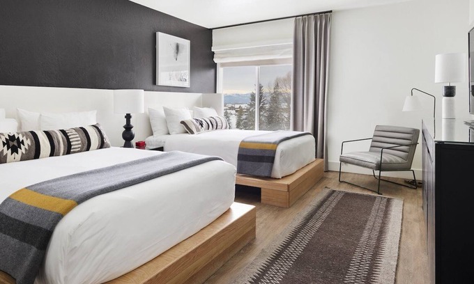 Teton Village Hotel | Two Queen, Gravity Haus, Skiing Fun, Foot of Jackson Hole Mountain