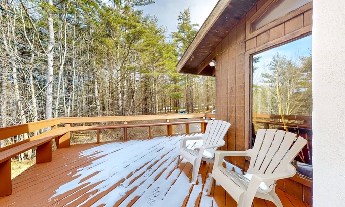 Maplecrest Casa | Two-story home with a fireplace & deck - across the street from lake access