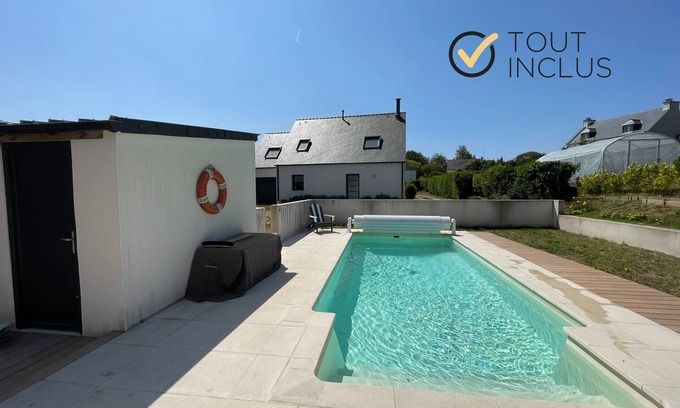 Saint-Pabu Casa | TY KREIZH - New house with swimming pool near the sea