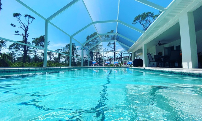 Rotonda Heights Casa | Ultimate Privacy: 3BR/2BA Heated Pool, Screened, Green Belt, No Neighbors