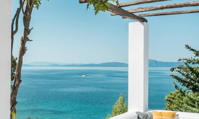 Aktio-Vonitsa Villa | Villa estilo egeo único frente al mar