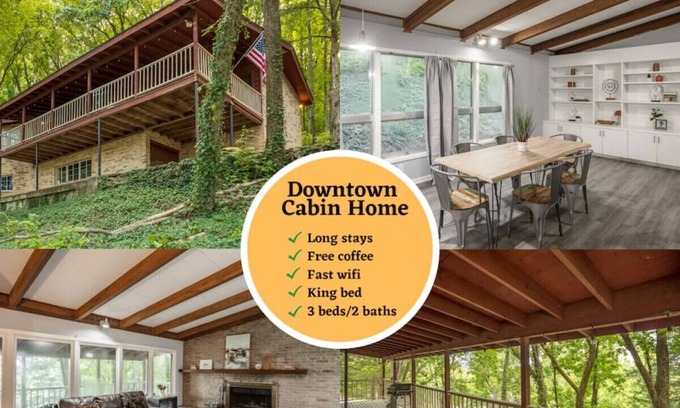 Huntsville Casa | Unique Downtown Cabin Home, 3 Bedrooms