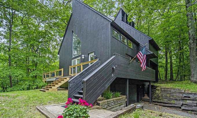 Birchwood Farms Casa | Unique home on picturesque, wooded private lot with firepit & furnished deck