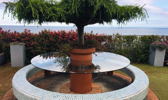 Teignmouth Cabina | Exclusivo jardín privado en la cima de un acantilado con cabaña de troncos