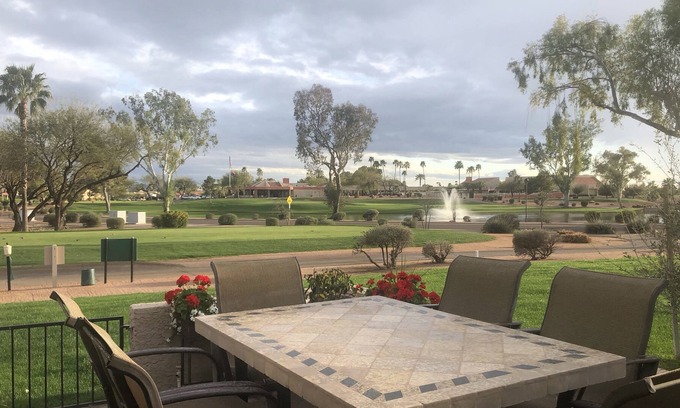 Cottonwood Casa | Updated 2BR end unit townhome, 10th tee box with water view and wrap around deck