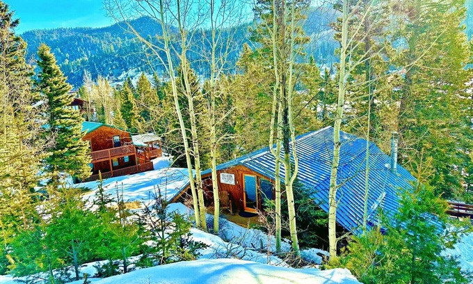 Taos Ski Valley Cabina | Updated Private Cabin with Mountain and Red River Views Mins to Town/Lifts Wi-Fi