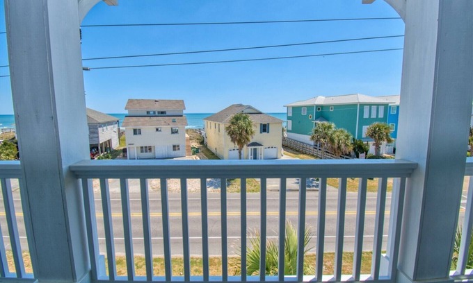 North Carolina Coast Casa | Upscale ocean view home with elevator and dog friendly!