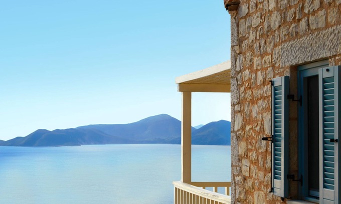 Evgiros Villa | Boutique, priva villa Iris, piscina privada, vistas infinitas al mar, cerca de playas famosas