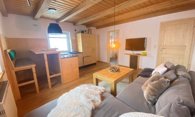 Mitterfirmiansreut Apartamento | Vacation apartment (50 sqm) for two people with fully equipped kitchen