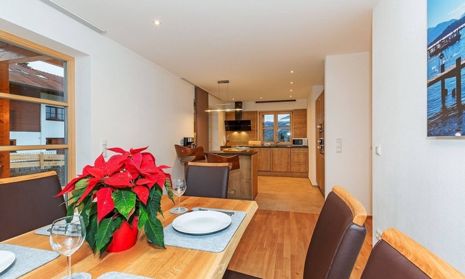 Unterwoessen Apartamento | Apartamento Bergwiesn, 131 m², 2-6 personas, 2 dormitorios, salón, cocina, baño / ducha / WC, WiFi