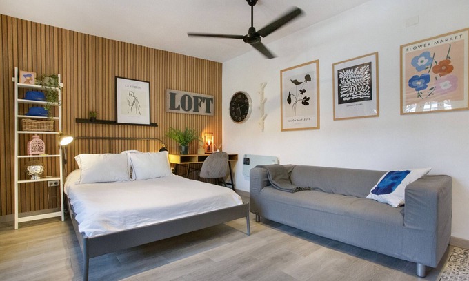 San Cristobal de La Laguna Apartamento | Apartamento de vacaciones 'Loft La Laguna' con terraza compartida, jardín compartido y Wi-Fi