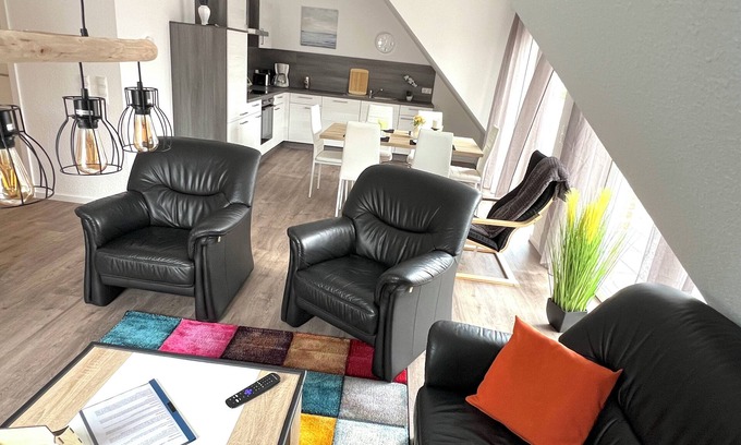 Papenburg Apartamento | Vacation apartment "Nautilus" Papenburg roof terrace EBK new building 74 sqm Free Wifi 2 bedrooms