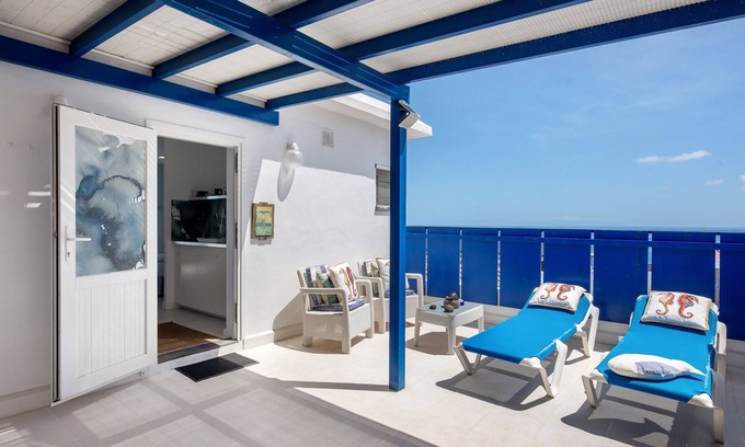 Villa de Mazo Apartamento | Casa de vacaciones 'La Cangrejera' cerca de la playa con vistas al mar, terraza y Wi-Fi