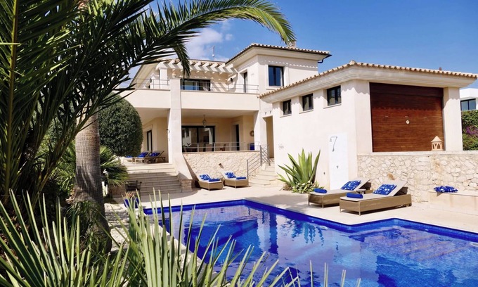 Cala Santany Casa | Casa de vacaciones "Ocean Blues" con piscina privada, terraza compartida y Wi-Fi