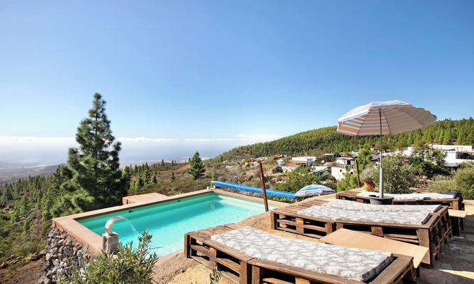 Granadilla de Abona Casa | Casa de vacaciones "Salón Y Casa Para Eventos" con vistas al mar, piscina compartida y Wi-Fi
