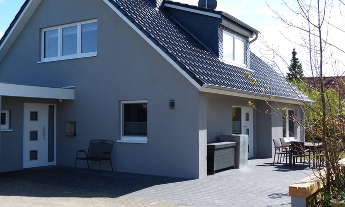 Behrensdorf Casa | Vacaciones en la playa natural para hasta 10 personas con un gran jardín