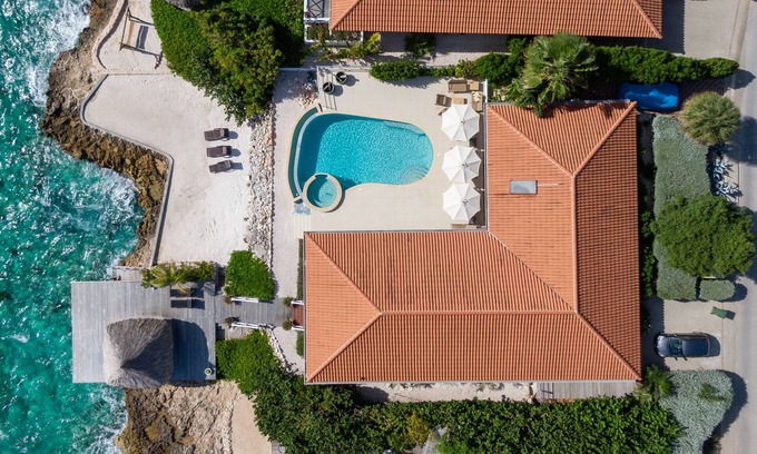 Jan Thiel Villa | Villa Sea Paradise Curacao, Villa en la costa ideal para bucear en su patio trasero