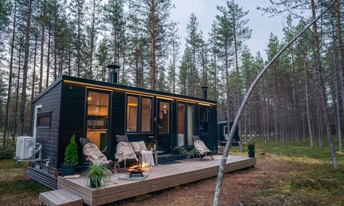 Kolari Cabaña | VADELMA|Sauna|Fireplace|WiFi|BBQ|Terrace|Ski|Ylläs