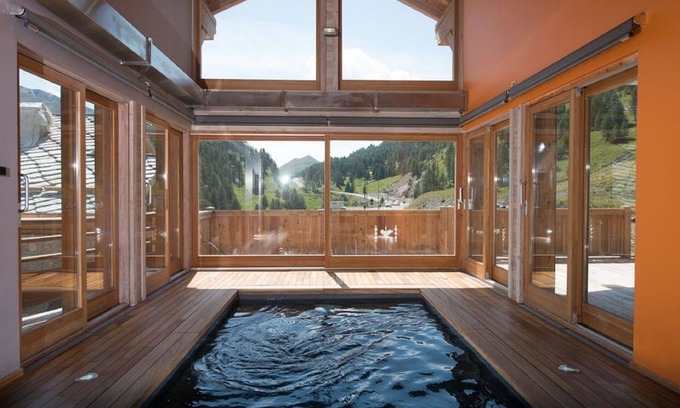 Vars Chalet De Esquí | Vars Les Claux Chalet de lujo Al pie de las pistas Piscina Hammam 16 camas