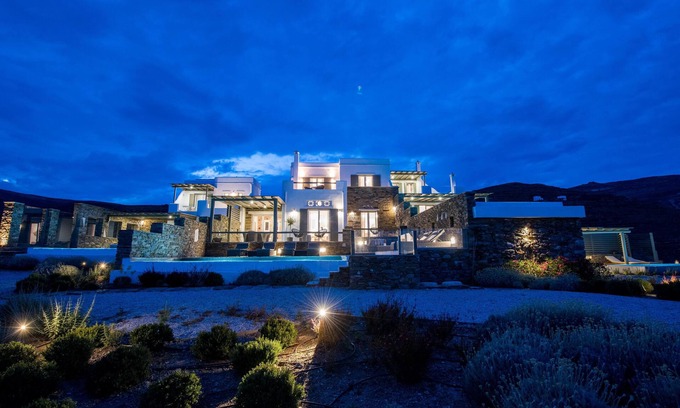 Exomvourgo Villa | VILLA DE LUJO AZUL VATHI CON PISCINA PRIVADA Y EXCEPCIONAL VISTA AL MAR