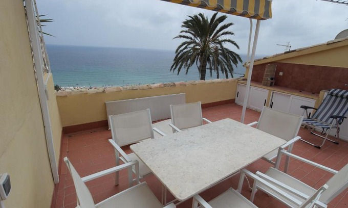 Centro histórico Apartamento | VD3B, Ático con vistas al mar sobre la muralla de Villajoyosa