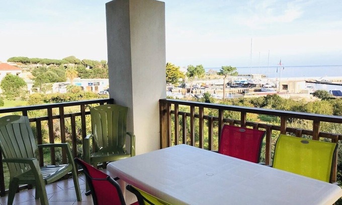 Marine de Saint Ambroggio Apartamento | Muy bonito apartamento con vista al mar - B5N1