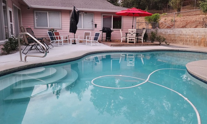 Weaverville Casa | Very private resort-like setting with spacious home, in ground pool, sauna etc.
