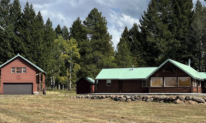 Island Park Cabina | Views for days! Plenty of room for all your vehicles and trailers.
