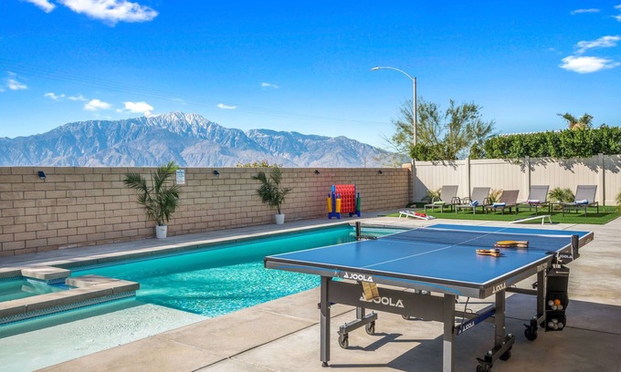 Desert Hot Springs Casa | Views, Gameroom, Saltwater Pool & Hot tub, Firepit
