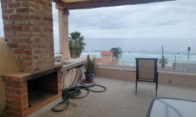 La Fonda Casa | Views to teh ocean and very big outfdoor patio with fire place