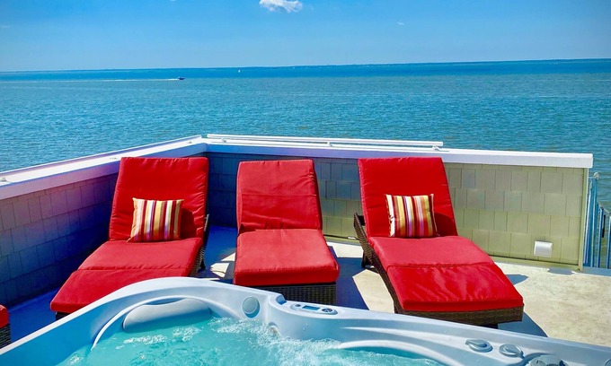 North Beach Haven Casa | Sunset Paradise con Sand Beach, jacuzzi en la azotea, vistas panorámicas, paseos en bote y diversión