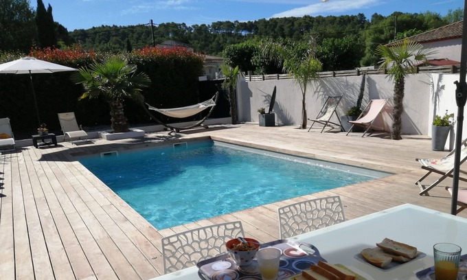 Prades-le-Lez Casa | Villa 170m2 Piscina privada 6 kms Montpellier entre playa y río 8-10 personas