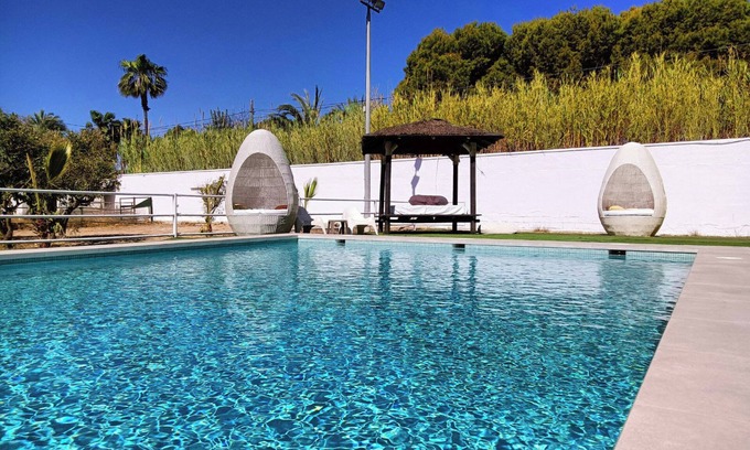 Playa de San Juan Villa | Villa '30 Personas, Piscina, Discoteca,10 Min Playa' con vistas a la montaña