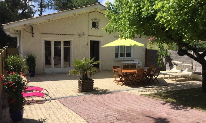 Pyla-sur-Mer Villa | Villa *** 6/8 personas + jardín con árboles - 200 m de playa - Pyla sur Mer